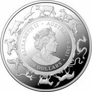 30 Dollars - Elizabeth II 6th Portrait - Year of the Ox; Silver Bullion Coin obverse image
