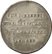 1 Thaler - Francis Kleetaler, Germany, 1793 reverse image