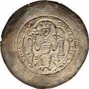 Denier bractéate - Gertrude et roi Frédéric I obverse image