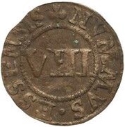 8 Heller - Anne-Salomé de Salm-Reifferscheidt, Germany, 1657 reverse image
