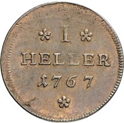 1 Heller, Germany, 1767-1773 reverse image