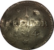 1 Heller, Germany, 1814 reverse image