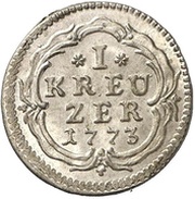1 Kreuzer, Germany, 1764-1778 reverse image