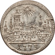1 Kreuzer, Germany, 1773 reverse image