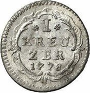 1 Kreuzer, Germany, 1778 reverse image
