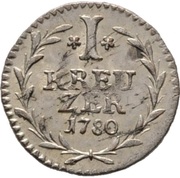 1 Kreuzer, Germany, 1780 reverse image