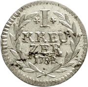 1 Kreuzer, Germany, 1782-1783 reverse image