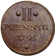 2 Pfennig, Germany, 1795 reverse image
