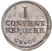 1 Kreuzer Konventionskreuzer, Germany, 1803-1805 reverse image