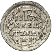 1 Kreuzer, Germany, 1668-1676 reverse image