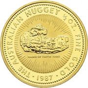 50 Dollars - Elizabeth II 3rd Portrait - Australian Nugget - Gold Bullion Coin, Australia, 1986-1989 reverse image