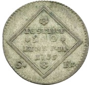 5 Kreuzer, Germany, 1765 reverse image