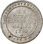 20 Kreuzers 20 Konventionskreuzer, Germany, 1790 reverse image
