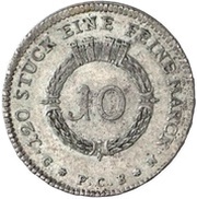 10 Kreuzer, Germany, 1778-1779 reverse image
