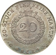 20 Kreuzer, Germany, 1776 reverse image
