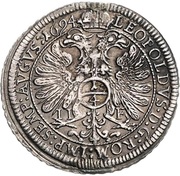 ¼ Thaler, Germany, 1694 reverse image