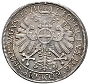 ½ Thaler, Germany, 1670-1671 reverse image