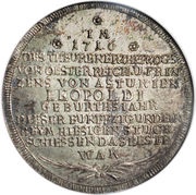 1 Thaler Shooting Festival, Germany, 1716 reverse image