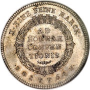 1 Thaler Konventionstaler; Hausen Bridge, Germany, 1776 reverse image