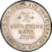 1 Thaler, Germany, 1796 reverse image
