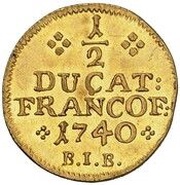 ½ Ducat, Germany, 1740 reverse image