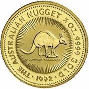 50 Dollars - Elizabeth II 3rd Portrait - Australian Nugget - Gold Bullion Coin, Australia, 1991-1992 reverse image