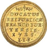 1 Ducat, Germany, 1725 reverse image