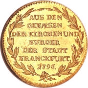 1 Ducat "Contribution Ducat" Small clouds, Germany, 1796 reverse image