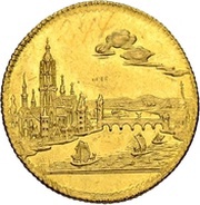 1 Ducat "Contribution Ducat" Large clouds obverse image