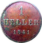 1 Heller, Germany, 1841-1852 reverse image