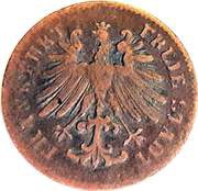 1 Heller Copper pattern strike obverse image