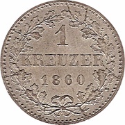 1 Kreuzer, Germany, 1859-1862 reverse image