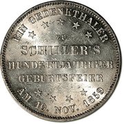 1 Thaler "Memorial Thaler" reverse image