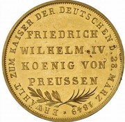 2 Gulden Imperial election of Frederick William IV.; Gold Pattern, Germany, 1849 reverse image