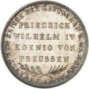 2 Gulden Imperial election of Frederick William IV - Mule, Germany, 1849 reverse image