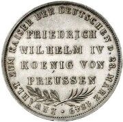 2 Gulden Imperial election of Frederick William IV - Mule, Germany, 1849 reverse image