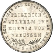 2 Gulden Imperial election of Frederick William IV, Germany, 1849-1890 reverse image