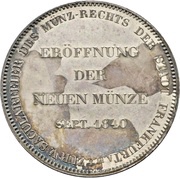 2 Thalers / 3½ Gulden Opening of the new mint obverse image