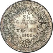 2 Thalers / 3½ Gulden, Germany, 1841-1855 reverse image