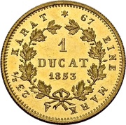 1 Ducat, Germany, 1853-1856 reverse image