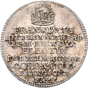 ¾ Ducat Silver pattern strike; Coronation obverse image