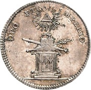 ¾ Ducat Silver pattern strike; Coronation, Germany, 1745 reverse image