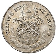 ¾ Ducat Silver pattern strike; Coronation, Germany, 1764 reverse image