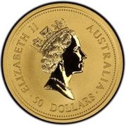 50 Dollars - Elizabeth II 3rd Portrait - Australian Nugget - Gold Bullion Coin obverse image