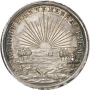 1 Ducat Silver pattern strike; Coronation, Germany, 1742 reverse image