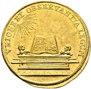 1 Ducat - Charles VII Coronation, Germany, 1742 reverse image