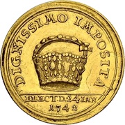 1 Ducat Coronation, Germany, 1742 reverse image