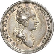 1 Ducat Silver pattern strike; Coronation, Germany, 1742 reverse image
