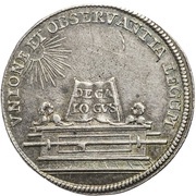 1 Ducat - Charles VII Silver pattern strike; Coronation, Germany, 1742 reverse image