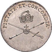 1¼ Ducat Silver pattern strike; Coronation, Germany, 1790 reverse image